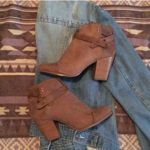 Taupe Faux Suede Booties